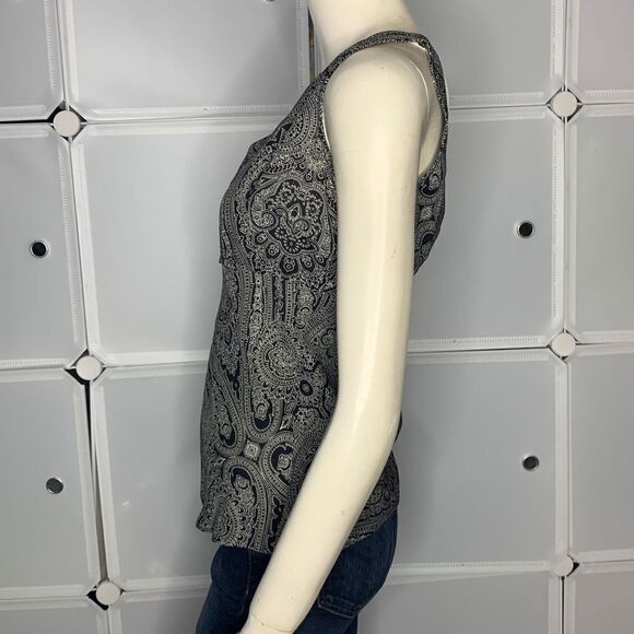 J. Crew 100% Silk Paisley Tank Blouse Size XSmall - Picture 2 of 9